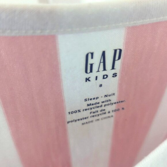 Bundle Of 2 Candy Cane GAP Kids Pink and White Striped Matching Dress Size 8&10 - Picture 6 of 7